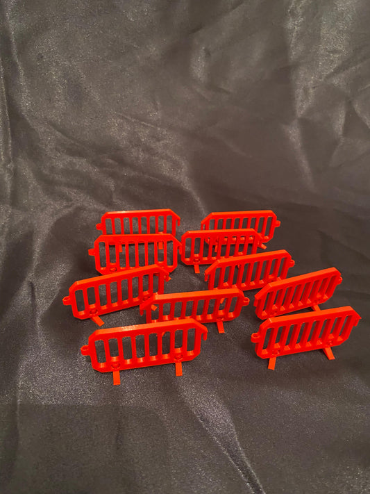 Kırmızı Oyuncak Trafik Bariyeri 10’lu Set – Mini Yol Güvenlik Bariyeri